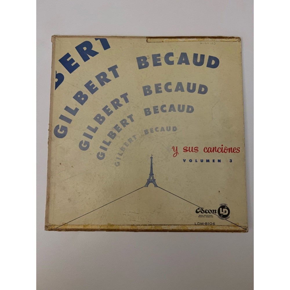 Gilbert Becaud Y Sus Canciones Volumen 3 LP Odeon LDM 8106 Argentina VG